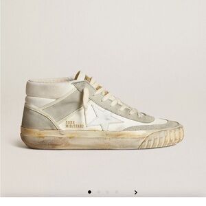 Golden Goose Mid Star Sneakers - Cream and Gray SIZE 37